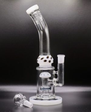 Premium Glass Water Pipe, Charcoal Gray Bong